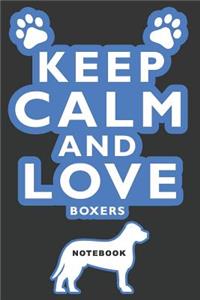 Keep Calm and Love Boxers Notebook