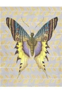 Notebook: 8.5 X 11 202 Lined Pages Colorful Butterfly Vine Notebook