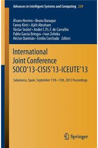 International Joint Conference SOCO’13-CISIS’13-ICEUTE’13