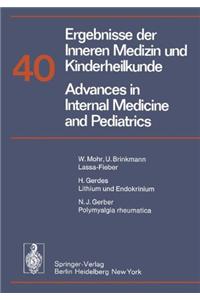 Ergebnisse Der Inneren Medizin Und Kinderheilkunde / Advances in Internal Medicine and Pediatrics