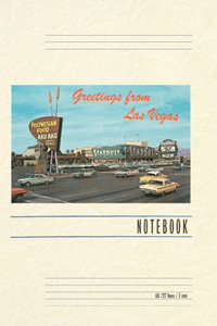 Vintage Lined Notebook Greetings from Las Vegas, Nevada, Stardust