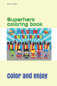 Superhero coloring book