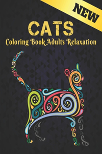 Coloring Book Adults Relaxation Cats