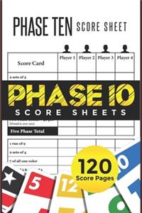 Phase 10 Score Sheets