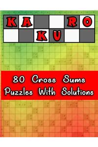 Kakuro 80 Cross Sums Puzzles With Solutions