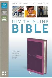 NIV, Thinline Bible, Imitation Leather, Pink/Purple, Red Letter Edition