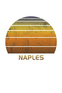 Naples: Florida Italy Notebook Paper For Work, Home or School With Lined Wide Ruled White Sheets. Vintage Sunset Note Pad Composition Journal For Family Vac