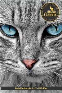 Meow Covers Ruled Notebook- 6 X 9 - 100 Sites