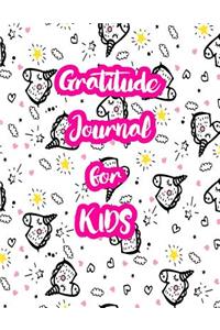 Gratitude Journal for Kids: 5-Minute Daily Diary of Positivity with Cute Unicorn Matte Cover Design Notebook Prompts to Write In Per Day - Perfect Gift for Girls, Boys, Teens, 