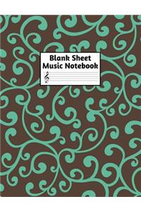 Blank Sheet Music Notebook