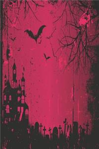 Horror Friedhof Notizbuch - rosa Variante