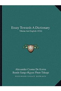 Essay Towards a Dictionary