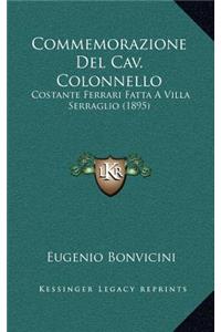 Commemorazione Del Cav. Colonnello