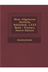 Neue Allgemeine Deutsche Bibliothek, LXXII Band