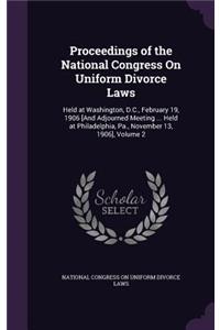 Proceedings of the National Congress On Uniform Divorce Laws