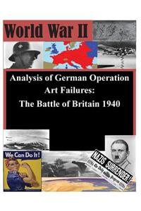 Analysis of German Operation Art Failures