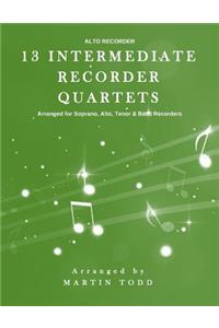 13 Intermediate Recorder Quartets - Alto Recorder