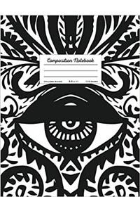 Composition Notebook Black & White Tribal Design (Trendy Journals)