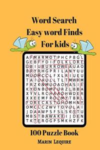 Word Search Easy Word Finds For Kids 100 Puzzles Book