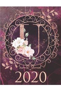 2020 Weekly Planner - Monogram Initial 