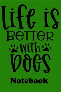 Life is Better with Dogs Notebook