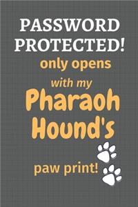 Password Protected! only opens with my Pharaoh Hound's paw print!