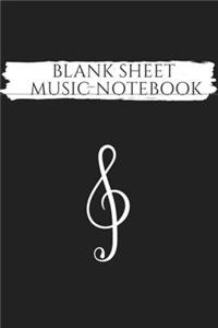 Blank Music Sheet Notebook