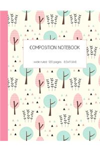 Composition notebook wide ruled 120 pages 8.5x11 (A4)