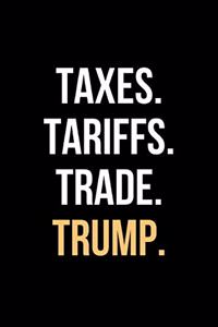 Taxes. Tariffs. Trade. Trump.