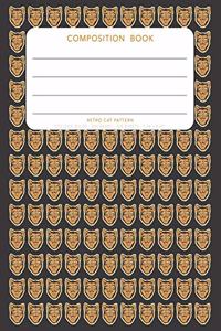 Retro Cat Pattern - Composition Book