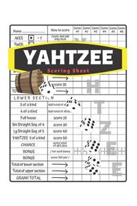 Yahtzee Scoring Sheet