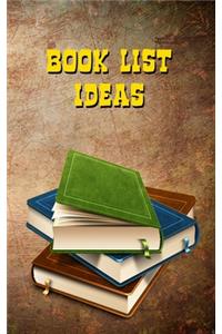 Book List Ideas Journal