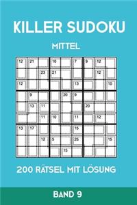 Killer Sudoku Mittel 200 Rätsel mit Lösung Band 9