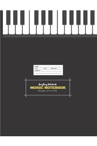 Music Notebook - AmyTmy Notebook -100 pages - 8.5 x 11 inch - Matte Cover