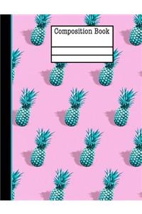Pineapple Composition Notebook - 4x4 Quad Ruled
