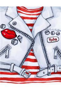 Ruby: Personalized with Name, Journal, Notebook, Diary, 365 Lined Pages, Birthday, Christmas, Friendship Gifts for Girls, Teens, Women, Mom, Sister, Best Friend, Co-Worker, Book Size 8 1/2 X 11