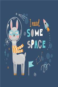 Llama I Need Some Space Blank Paper Notebook Perfect for Writing, Doodling, Sketching, Planning, Memos, Travelling, Goals & Ideas
