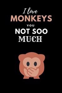 I Love Monkeys You Not Soo Much