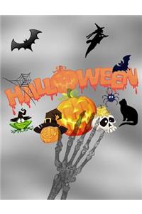 Halloween: Notebook - Blank Sketchpad / Drawing Book - 8.5 X 11 Paper - Unlined Journal - 100 Pages
