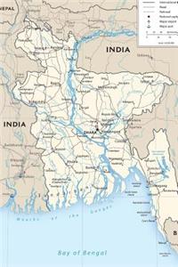 Current Map of the Nation of Bangladesh Journal