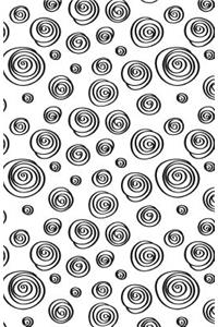 Journal Notebook Abstract Whorls Black and White