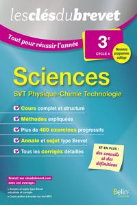 Sciences 3e cycle 4 - SVT Physique-Chimie Technologie 2018