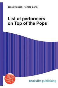 List of Performers on Top of the Pops