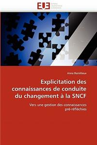 Explicitation Des Connaissances de Conduite Du Changement À La Sncf