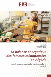 balance énergétique des femmes ménopausées en Algérie