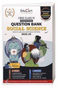 Educart CBSE Class 10 SOCIAL SCIENCE New Question Bank Book For 2022-23 (Includes Past Years, Latest Syllabus and Pattern 2023)