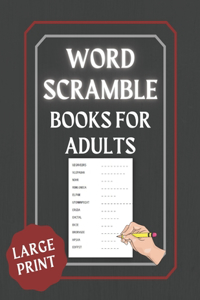 Word Scramble Books for Adults Large Print
