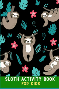 Sloth activity book for kids