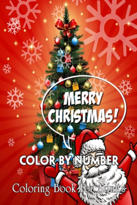 Merry Christmas Color By Number Coloring Book For Adults