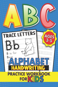 ABC trace letters Alphabet Handwriting Practice workbook for kids ages 3-5
